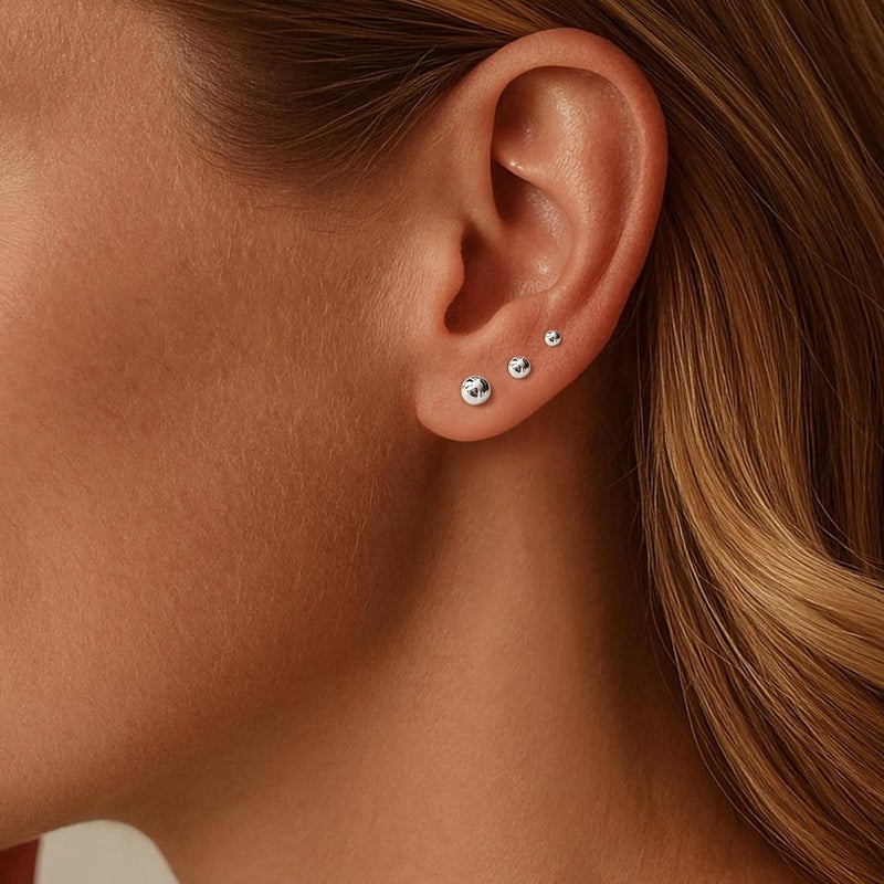 IMBOS Pearl Earrings 14k Gold Plated Daisy Flower Stud Earrings for Women Ball Stud Flat Back Earring Hypoallergenic Statement Earring Trendy Jewelry Gift for Women - Image 3